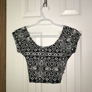 cross-back crop top